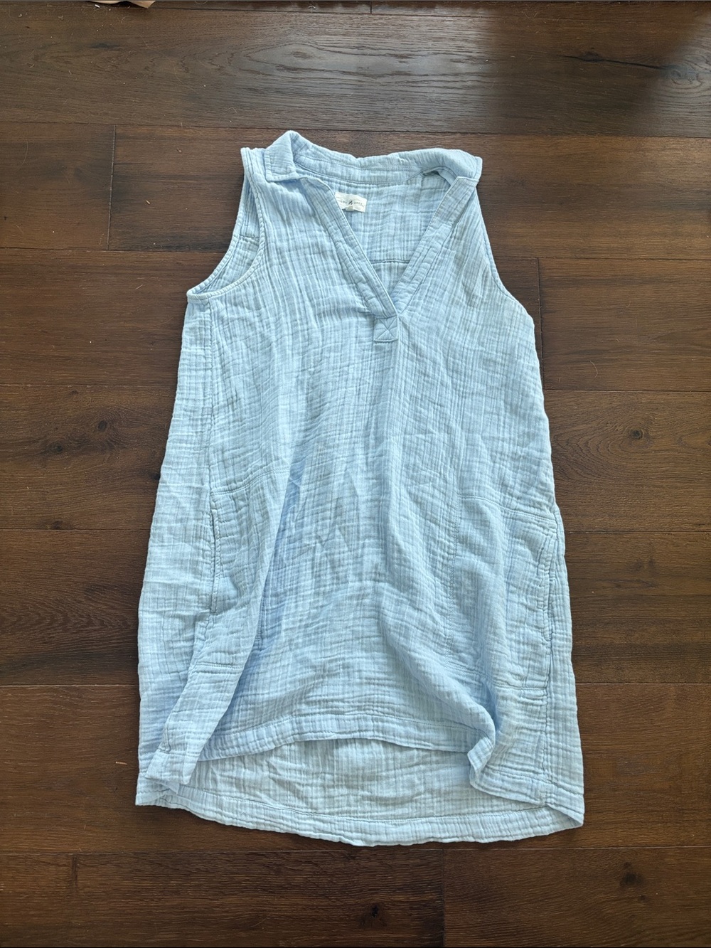 Lou & Grey- Light Blue Gauze Sleeveless Sun/Cover-up Dress